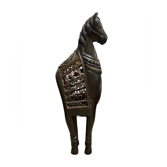 Other - Vintage Hand carved wooden horse